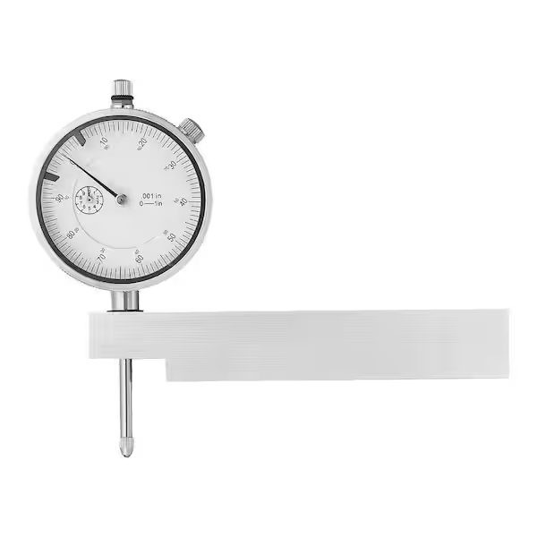 Dial Test Indicator with Metal Base, 0.001 in. Accuracy, 0-1