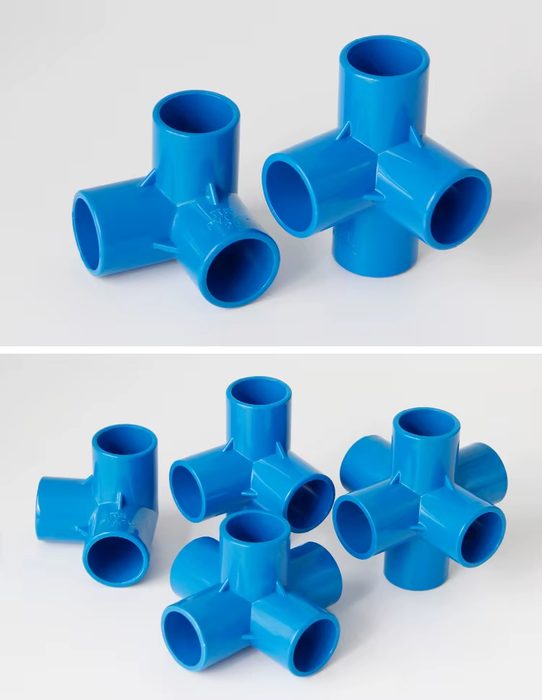 Plastic PVC 6 Way Cross Fitting