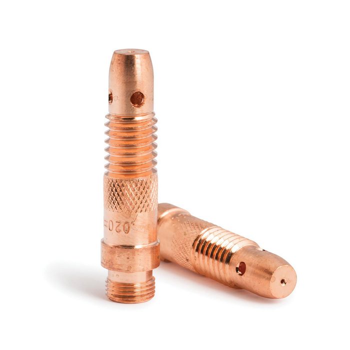 TIG Torch Collet Body, 0.0200" Hole Diameter, Copper Alloy