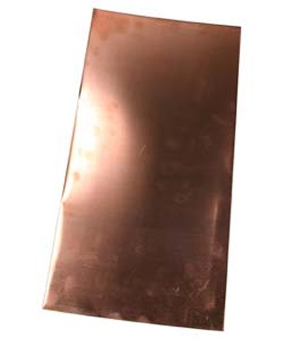Copper Plate, 18 Gauge (1.02mm) Thickness, 6" x 12"