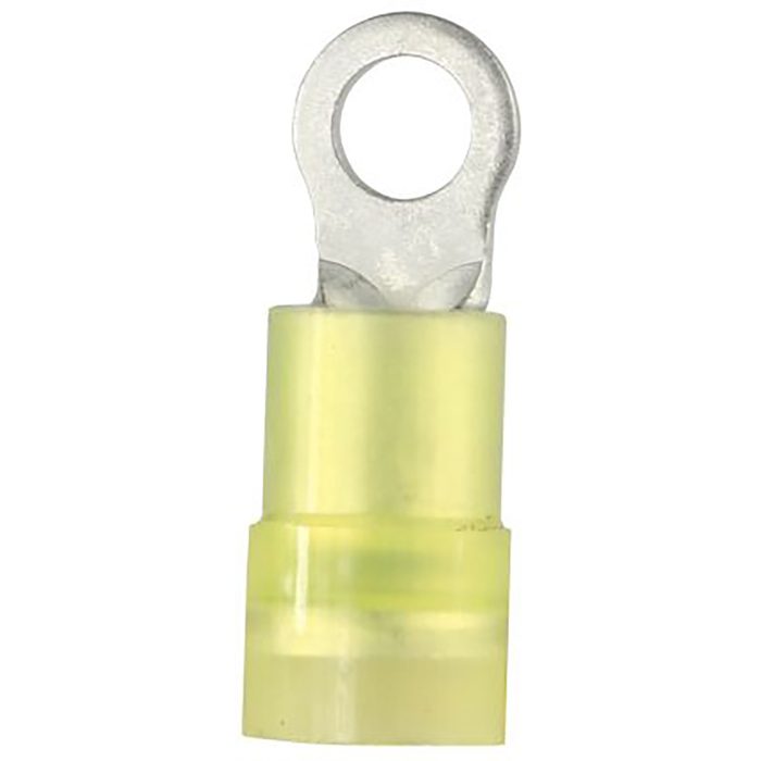 Insulated Ring Terminal, Yellow, M4, 4-6SQ.