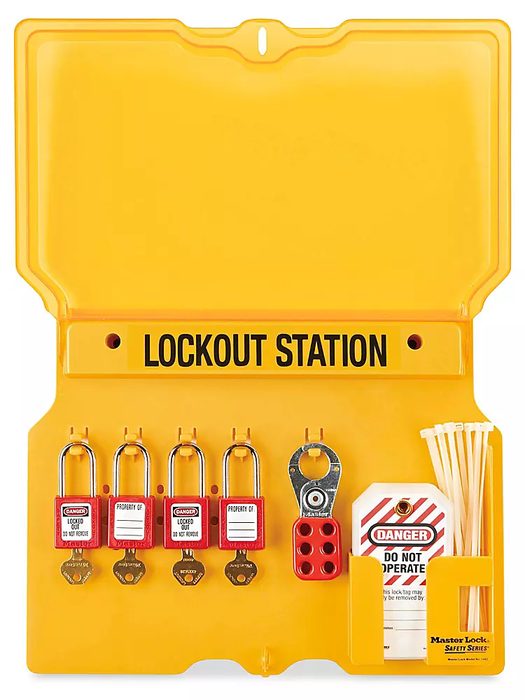 Lockout/Tagout Wall Mount Station - 4-Lock