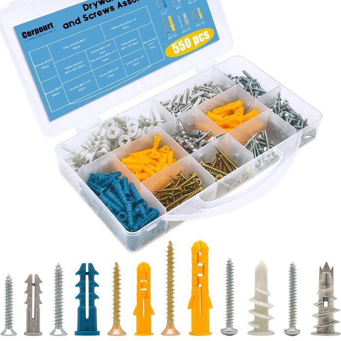 Drywall Anchors and Screws Kit