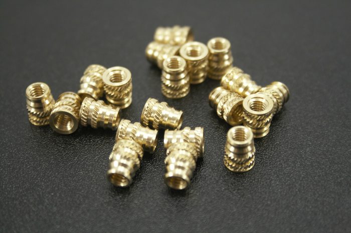 M4 x 0.7 Brass Metal Threaded Heat Set Inserts