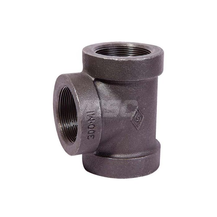 Black Malleable Iron Pipe Tee