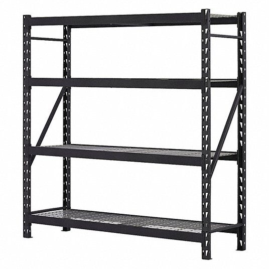 4 Shelf Medium-Duty Storage Rack 77 in x 24 in x 78 in