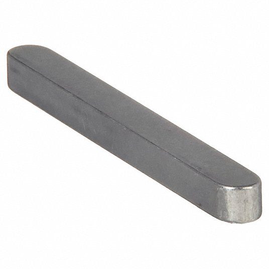 Parallel Key, 100mm L, Round, 8mm H