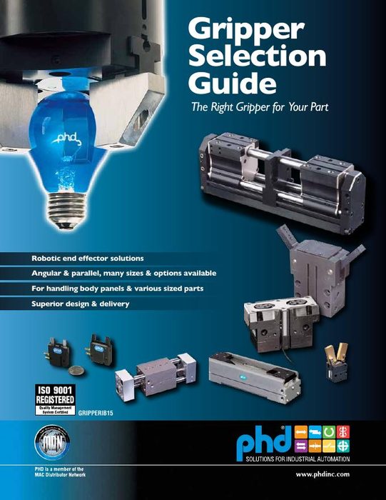 First page of Gripper Selection Guide