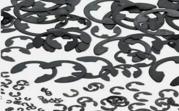 Durable Spring Steel E-Clips with Black Oxide Finish