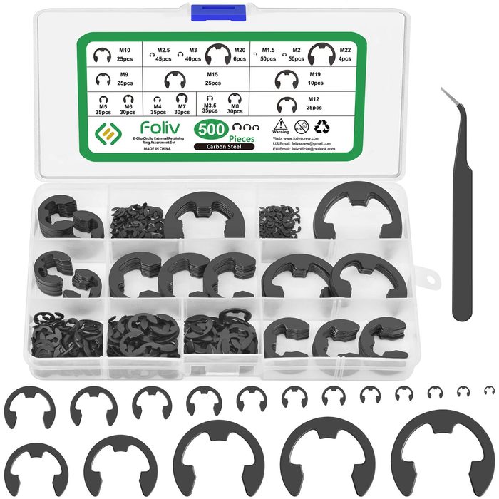 Circlips Tapered-section and E-clips Assortment Sets