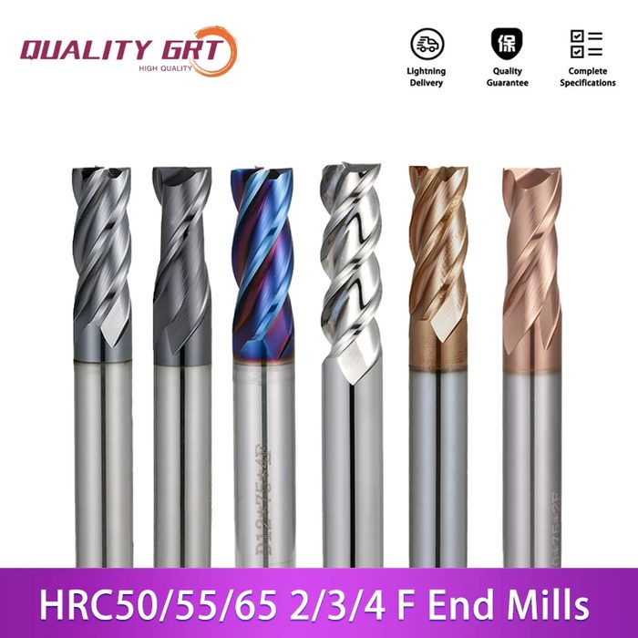 High-Performance End Mills for HRC50 Steel