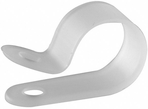 Plastic Cable Clamp, 3/8 in Bundle Dia., Natural