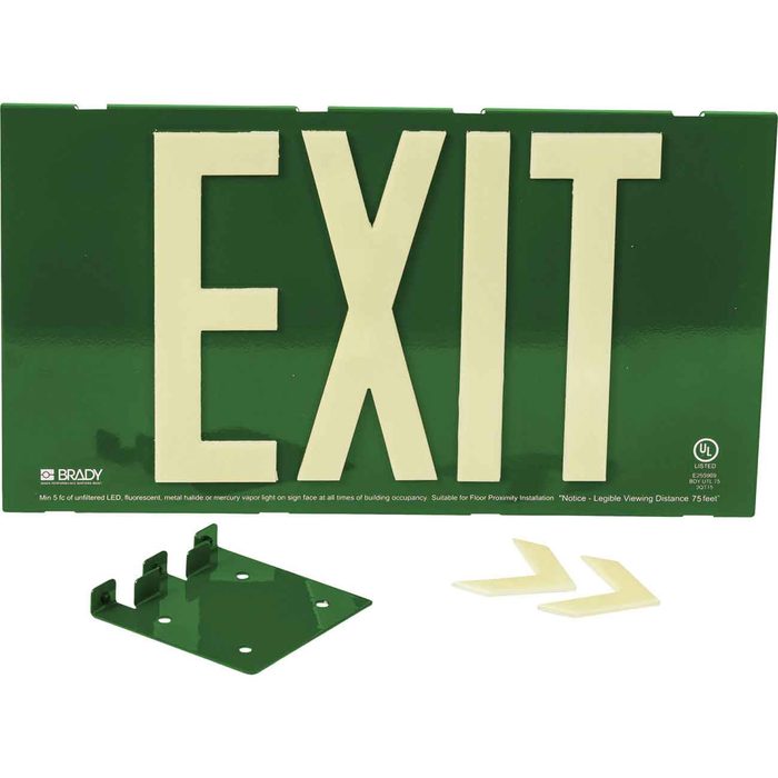 Mounting Bracket for White EXIT BRADYGLO Sign