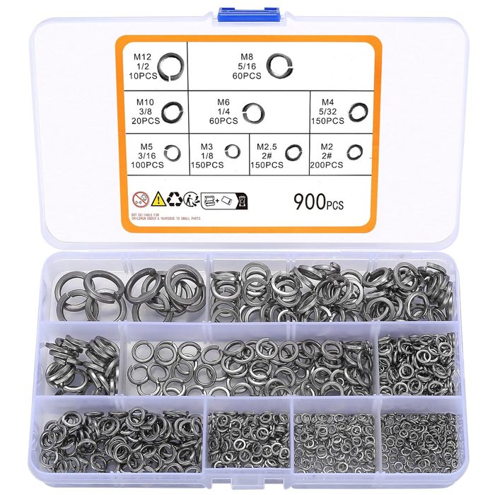 Stainless Steel Spring Lock Washer, Split Lock Washer, Split Ring Washer Bolt Screw Spring Washer