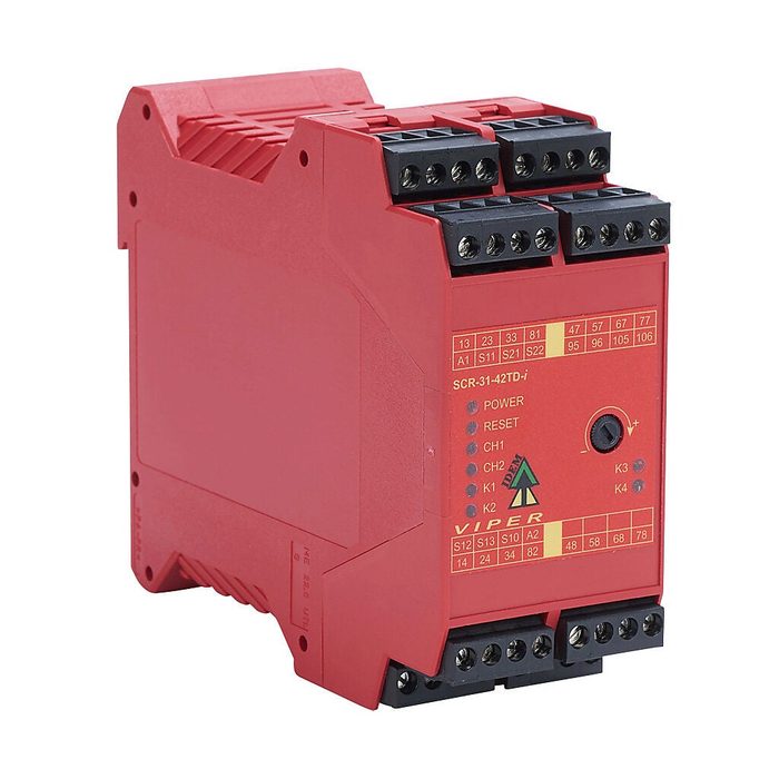 Heavy-Duty Safety Relay for Emergency Stop and Door Control