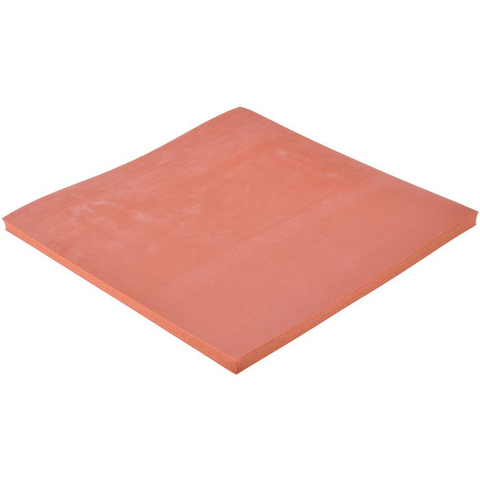 Silicone Rubber Sheet: 1/8" Thick, 12" Wide, 1.000' Long, Orange-Red