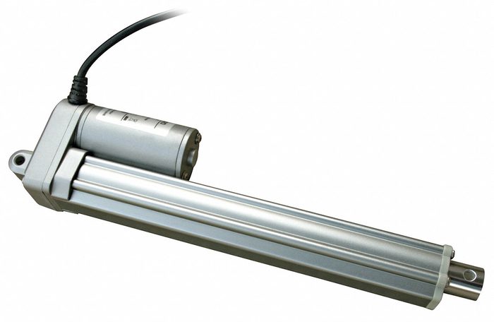 Linear Actuator with Slip Clutch, 8" Stroke, 27% Duty Cycle, 12V DC Input, 0.37"/sec