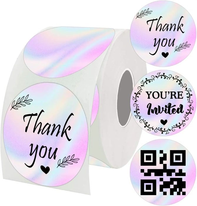 2 Inch Pink Dot Labels for Thermal Printer