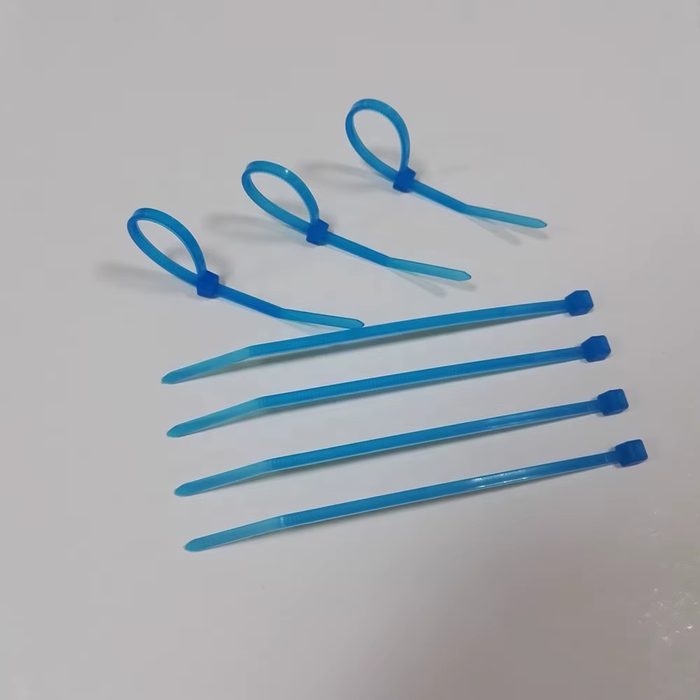 ETFE Cable Tie, Blue, 8.000" x 0.190"