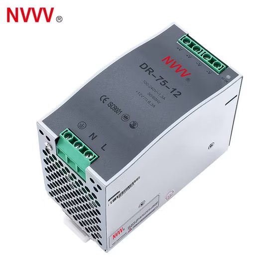 75W Switching Power Supply 12V DC DIN Rail Type SMPS
