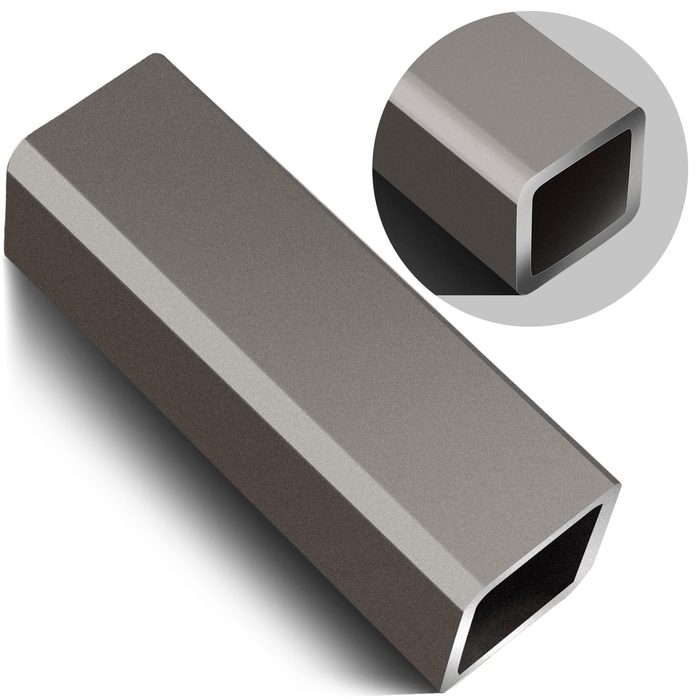 2" x 2", 1/4" Wall Hot Rolled Steel Square Tube, 6" Length