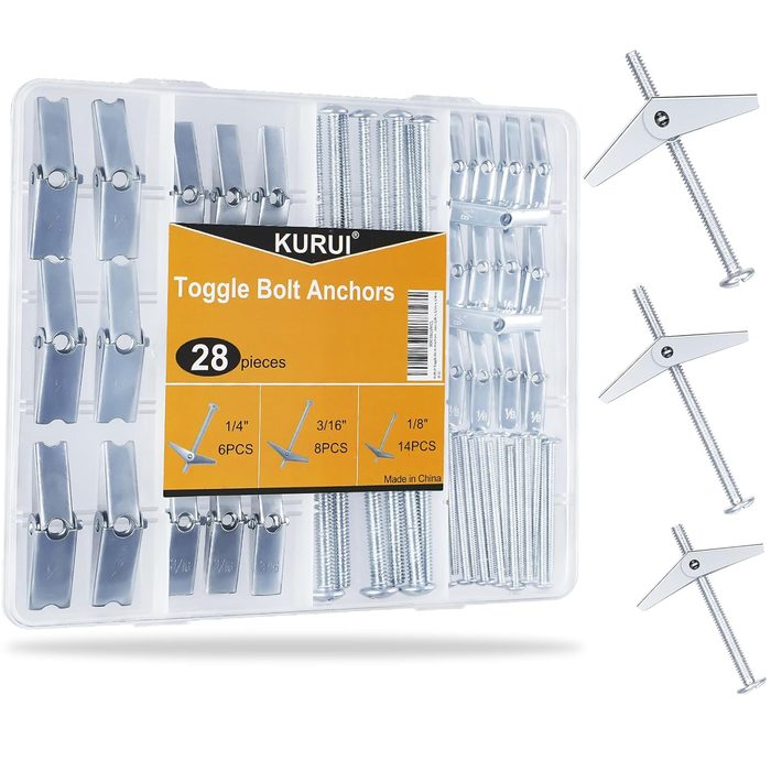 Heavy Duty Hollow Wall Anchors for Drywall Ceiling, Toggle Bolts and Wing Nut, Metal Drywall Anchors and Screws, Butterfly Anchors
