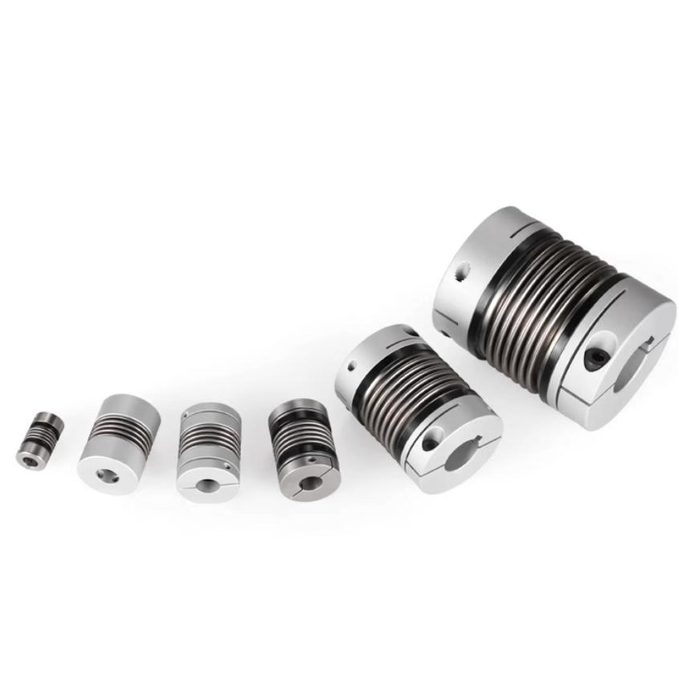 Stainless Steel Bellows Shaft Coupling Flexible High Torque Low Vibration for Precision Linear Motion and Automation Equipment