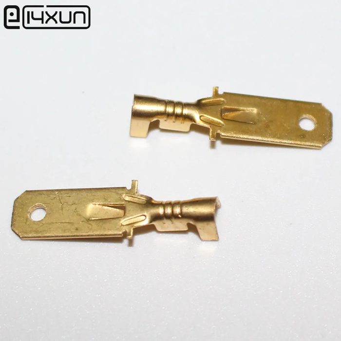 Brass Male Spade Terminal Connector