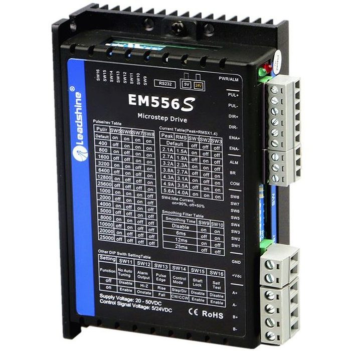 Microstepping Stepper Drive, 5.6A per phase, 2-phase output, 24-48 VDC