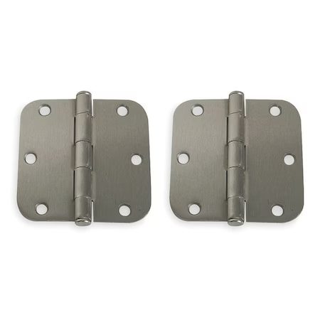 3 1/2 in W x 3 1/2 in H Satin Nickel Door and Butt Hinge