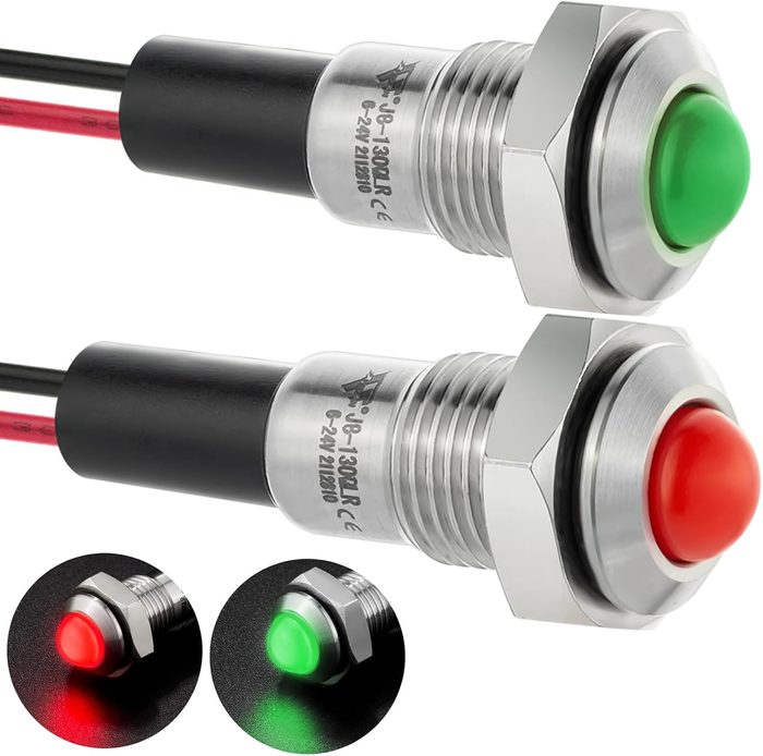 8mm Bicolor Red Green LED Indicator Light