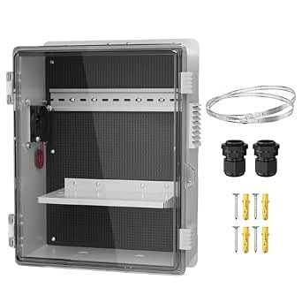 Outdoor Electrical Box, 16x11x6 ABS Plastic