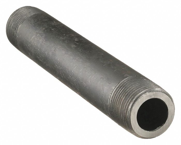 1 1/2 in Nominal Pipe Size, Male NPT x Male NPT, Schedule 40, Black Grade A Steel Pipe