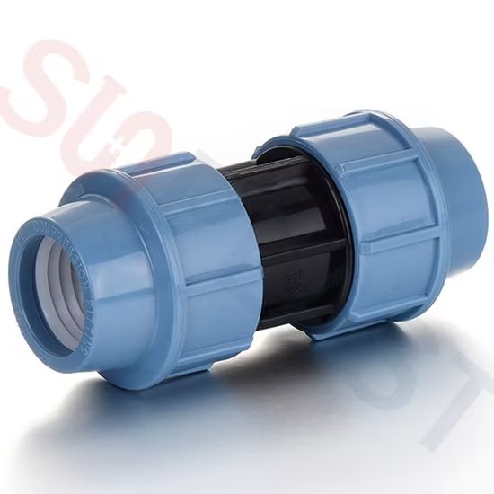 20mm HDPE Pn16 PP Pipe Clamp Saddle Straight Coupler Compression Fitting for Irrigation