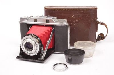 Red Leatherette & Red Bellows for Agfa Isolette III f4.5 Solinar