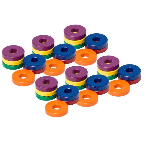 Ceramic Ring Magnets, 1.14"D x .26"T, 6 Per Pack
