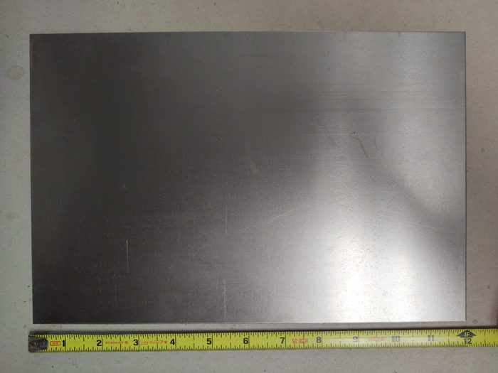 Sheet Metal, 18 Gauge, 0.048 inch thick, 8 x 12 inch, Cold Rolled Steel