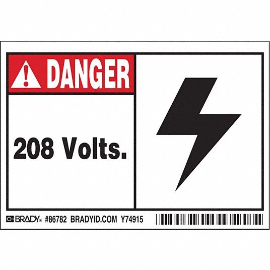Machinery Label: "Electrical Hazard", 3 1/2 x 5"