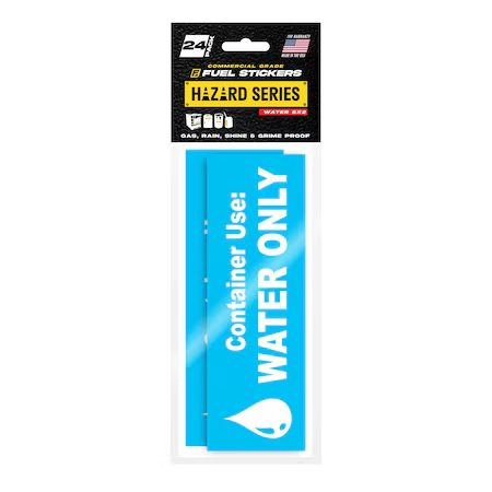 Water Only Sticker - Warning Label Signage for Jugs