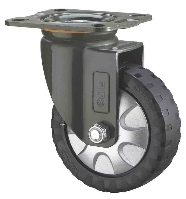 Heavy-Duty Fixed Industrial Caster Wheels for Shopping Carts