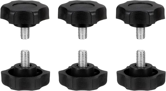 Stainless Steel M6 Male Thread Five Arms Star Knobs
