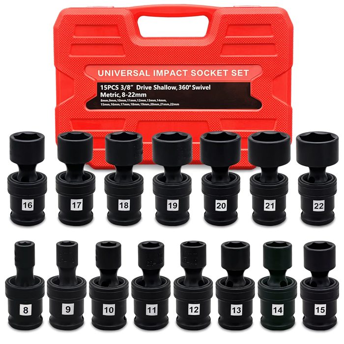 Drive Impact Socket Set 6 Point Deep Shallow Impact Sockets Square SAEM
