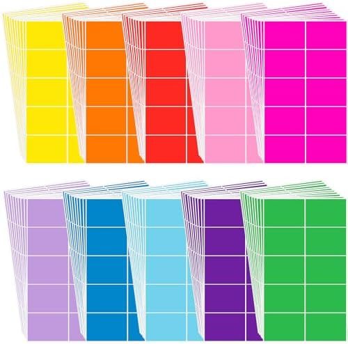 Self Adhesive Labels, 3 x 2 inch, 10 per sheet