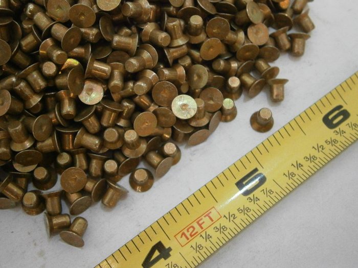 Solid Rivet, MS20427-4C3, 1/8 x 3/16 in, 100 degree, Yellow Cadmium
