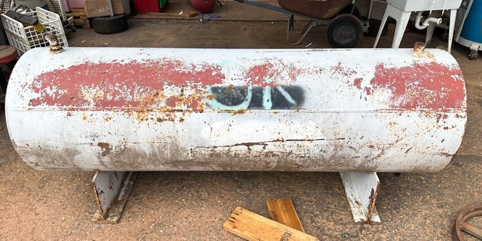 Horizontal Air Receiver Surge Tank, 140 Gallon