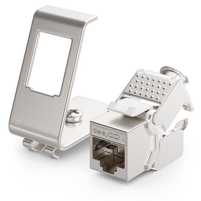DIN-Rail Mounting Enclosure Module for Snap-In Keystone Jacks