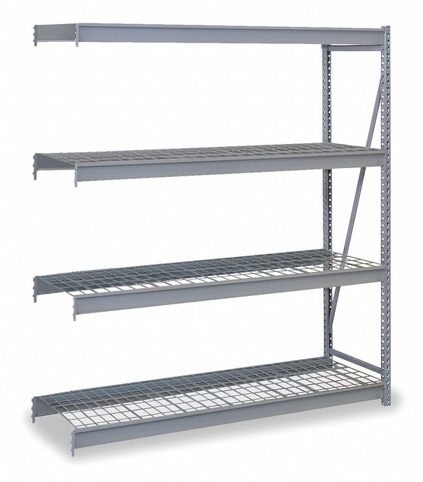 Add-On Unit for Bulk Storage Rack with Wire Decking, 48 x 24 x 96