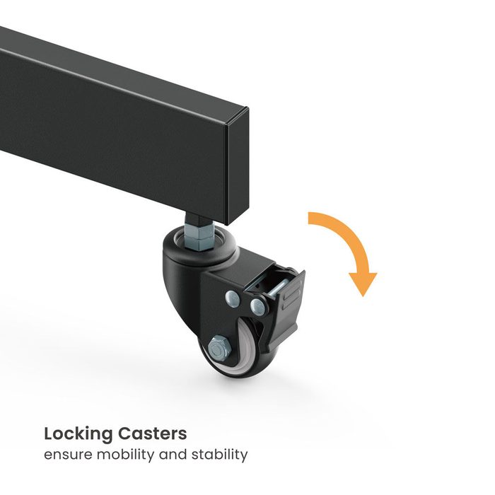 Locking Casters for Rolling TV Cart