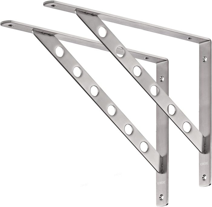 Stainless Steel L Bracket for Strong Wall Shelf Support