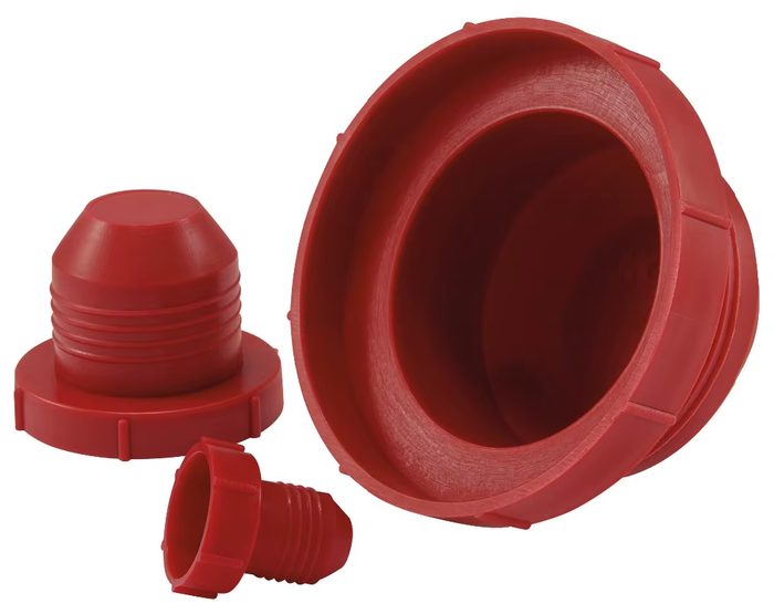 Threaded Plastic Plugs for Flared JIC Fittings